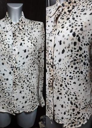 Блузка сорочка принт леопард l
