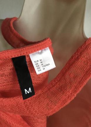 Топ майка з бахромою помаранчева h&m розмір м10 фото