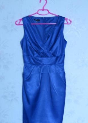 Атласне коктейльне плаття з кишенями