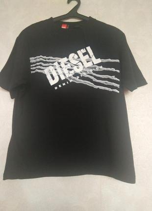 Брендовая футболка diesel t-diego с принтом логотипом diesel,р. м, оригинал