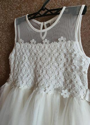 Казкове білосніжне неймовірно ніжне святкове платтячко5 фото