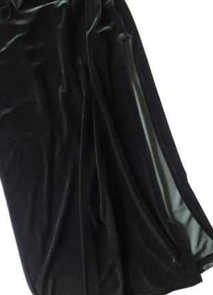 Черное бархатное платье8 фото