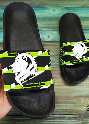 Мужские шлепанцы со львом, сланцы в разных цветах, sanlin3 фото