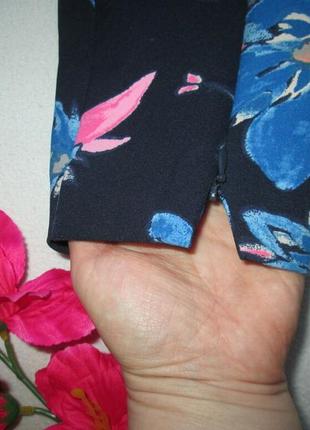 Шикарные брюки принт цветочная акварель на замочках внизу zara ❣️❇️❣️7 фото