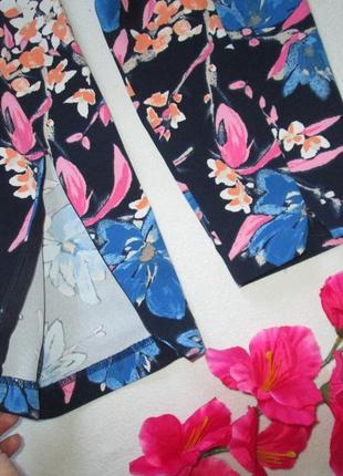 Шикарные брюки принт цветочная акварель на замочках внизу zara ❣️❇️❣️6 фото