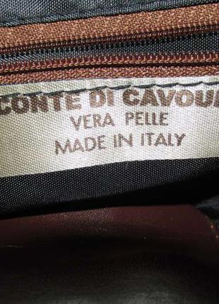 Сумочка италия, conte di cavour, кожаная, 34*17 см, сост. отличное!3 фото