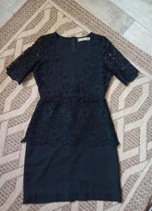 Черное платье daniella 38 размер7 фото