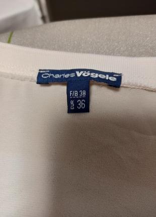 Шифоновая блуза в полоску, на подкладке р. 36/s, от charles voegele7 фото