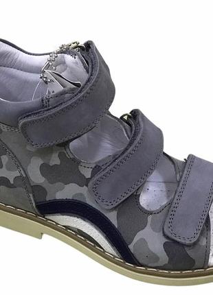 Кожаные ортопедические босоножки для мальчиков