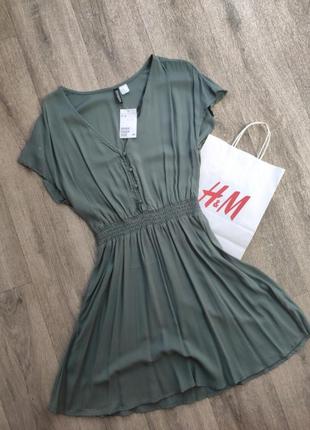 Літнє плаття h&мпог 45 піт 30-45 гумка, довжина 88