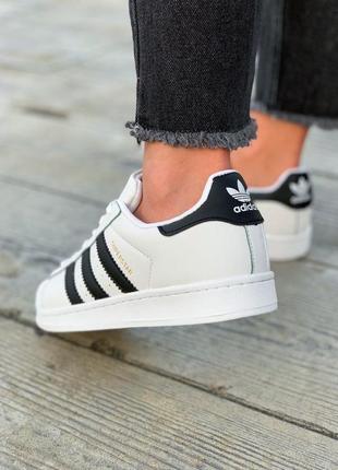 Adidas superstar білі кросівки унісекс білі адики9 фото