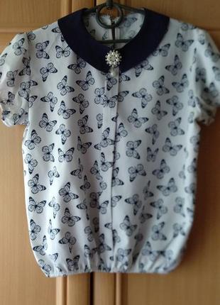 Блузка в метеликах 🦋🦋🦋🦋🦋🦋