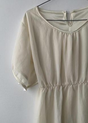 Платье базовое бежевое шифоновое или для девочки нарядное детское вечернее5 фото