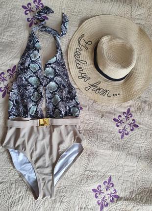 Стильний злитий купальник boohoo.