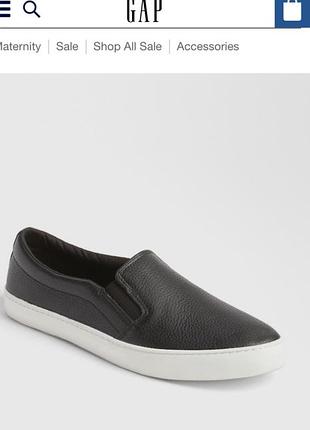 Слипоны мокасины туфли кожа gap 38-38,5