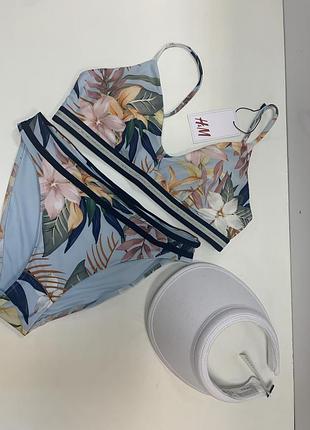 Женский раздельный купальник от h&m голубого цвета