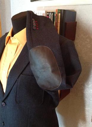 Эксклюзивный пиджак с налокотниками (латками) от amorn's tailors, р 46-48.5 фото