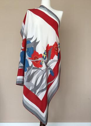 Дизайнерский уникальный шелковый платок шарф мадам gres paris 100% оригинал