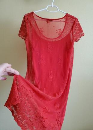 Романтичное красное платье4 фото