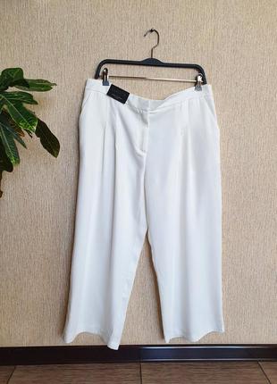 Белые штаны, брюки кюлоты next, 100% лиоцелл1 фото