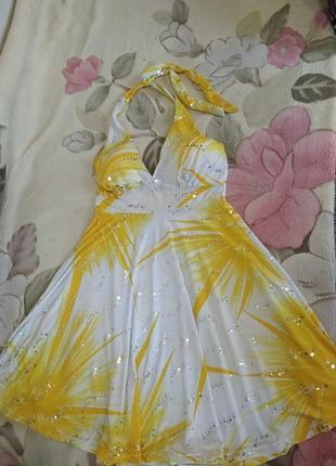 Солнечное платье с юбкой "солнце-клеш"2 фото