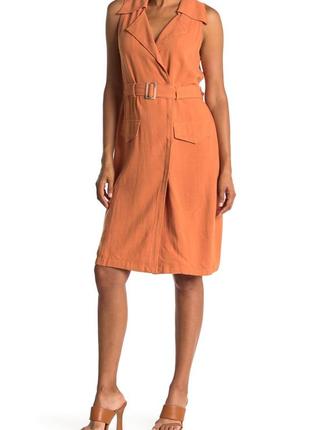 Оранжевое платье от favlux без рукавов