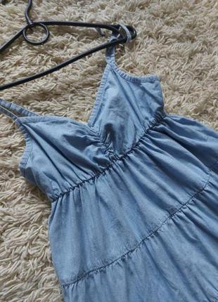 Платье джинсовое ярусное платья сарафан2 фото