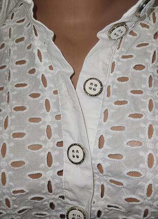 Блуза, сорочка з прошвы, мереживна.3 фото