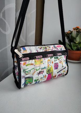 Сумка lesportsac usa эксклюзивная женская сумочка через плечо мессенджер кроссбоди