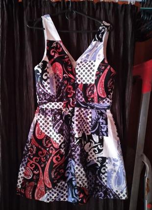 Изумительное коттоновое платье с фактурной ткани в цветочный принт3 фото