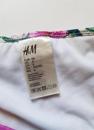 Классный раздельный купальник h&m,низ от купальника,трусики на завязках в цветы7 фото