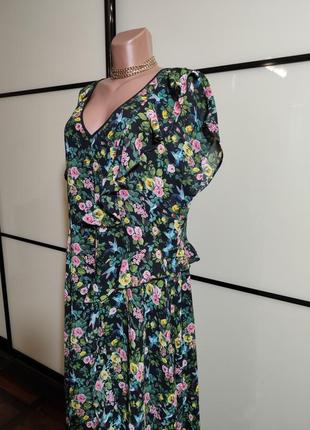 Joe brouns длинное шифоновое платье в цветочный принт  uk 185 фото