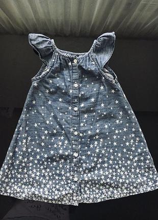 Джинсовое платье baby gap 2 года1 фото