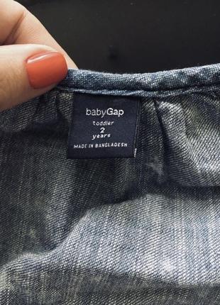 Джинсовое платье baby gap 2 года4 фото