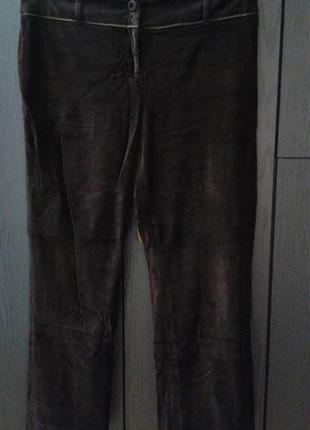 Классные велюровые брюки business, размер 48/20.1 фото