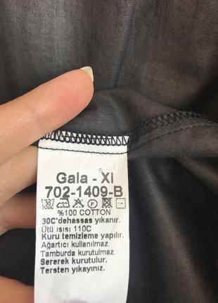 Рубашка чёрная тонкий катон с вышивкой xl8 фото