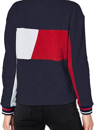 Свитшот женский tommy hilfiger синий с логотипом4 фото