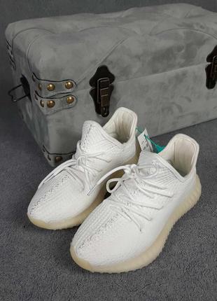 Прекрасные женские кроссовки adidas yeezy boost 350 молочные8 фото