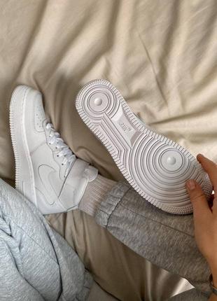 Nike air force 1 hi white, женские белые высокие кроссовки найк, хайтопы найки белые, жіночі кросівки найк форс білі високі3 фото