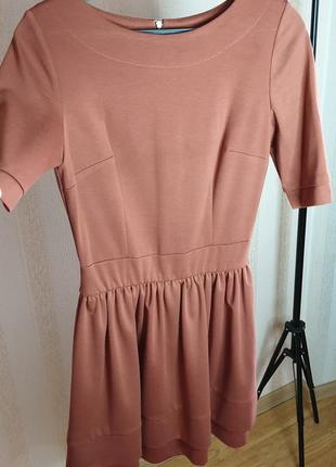 Коричневе (цегляна/коралове) сукня з замком