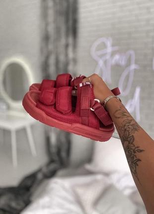 👒🌴🍓new balance slippers bordeaux🍓🌴👒сандалі, сланці нью баланс літні