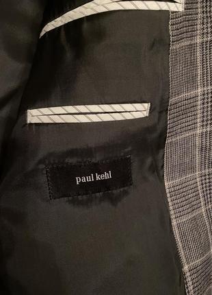 Стильный,льняной пиджак,блейзер в клетку, 100% лён paul kehl (швейцария🇨🇭)6 фото