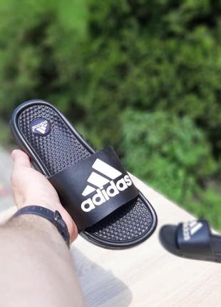 Adidas🆕женская летняя обувь для пляжа🆕черно-белые тапочки адидас8 фото