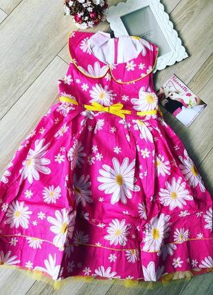 Чарівне плаття  в ромашки nannette на 4,5,6 років