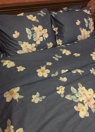 Сатинова постільна білизна. бавовна 100%. двоспалка