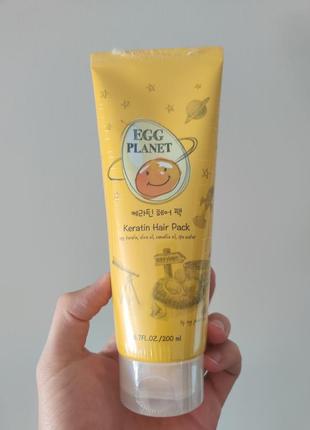 Кератиновая маска для поврежденных волос daeng gi meo ri egg planet keratin hair pack, 200 мл2 фото