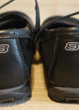 Легкі чорні об'єднані шкіряні спортивні туфлі skechers сша 38 р.9 фото