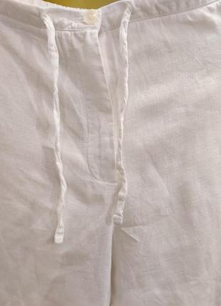Штани льон з мереживом та вишивкою.бохо.ідеально під сукні в стилі бохо,бохо-шароварии.3 фото