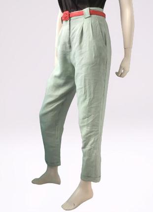 Льняные зауженные брюки с супер высокой посадкой american apparel оригинал сша2 фото