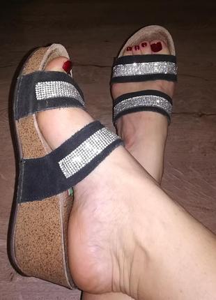 Шльопанці замша ультра комфортна устілка італія